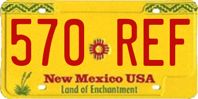 NM license plate 570REF
