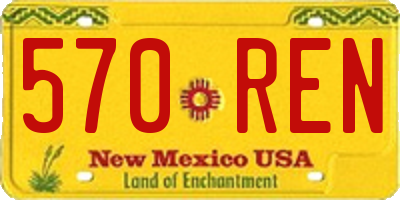 NM license plate 570REN