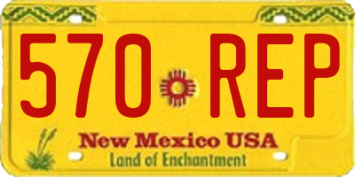 NM license plate 570REP