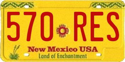 NM license plate 570RES