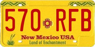 NM license plate 570RFB