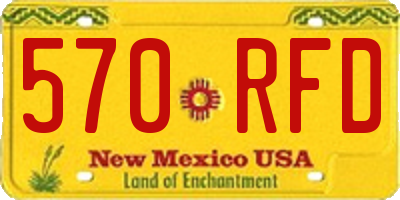 NM license plate 570RFD