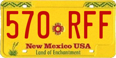 NM license plate 570RFF