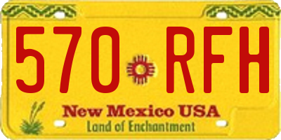 NM license plate 570RFH