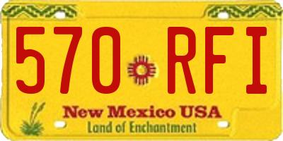 NM license plate 570RFI