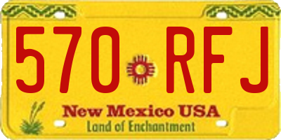 NM license plate 570RFJ