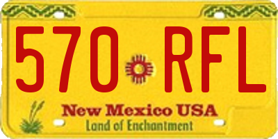NM license plate 570RFL