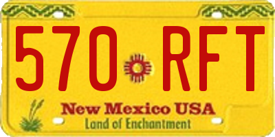 NM license plate 570RFT