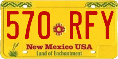 NM license plate 570RFY