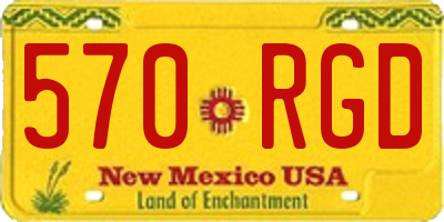 NM license plate 570RGD