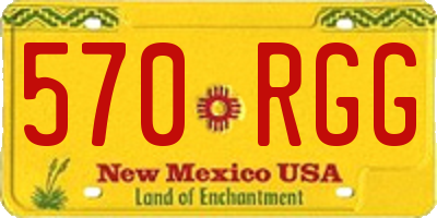 NM license plate 570RGG
