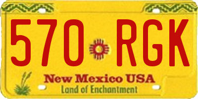 NM license plate 570RGK