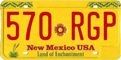 NM license plate 570RGP