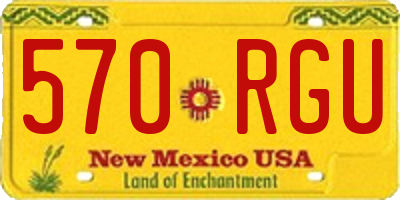 NM license plate 570RGU