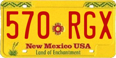 NM license plate 570RGX