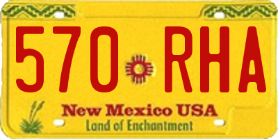 NM license plate 570RHA