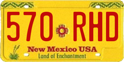NM license plate 570RHD