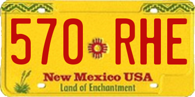 NM license plate 570RHE