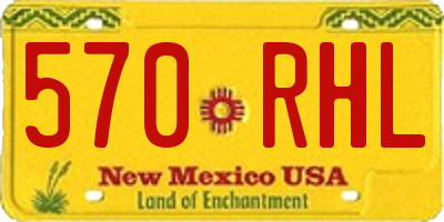 NM license plate 570RHL