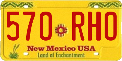 NM license plate 570RHO