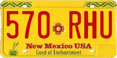 NM license plate 570RHU