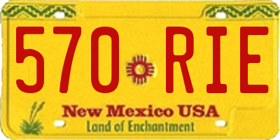 NM license plate 570RIE