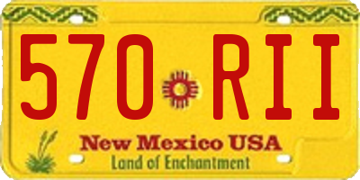 NM license plate 570RII