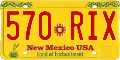NM license plate 570RIX