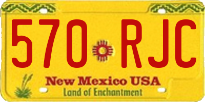 NM license plate 570RJC