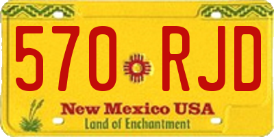 NM license plate 570RJD