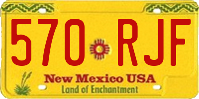 NM license plate 570RJF