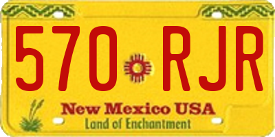 NM license plate 570RJR