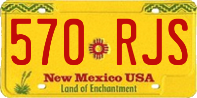 NM license plate 570RJS