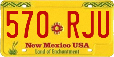 NM license plate 570RJU