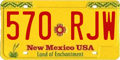 NM license plate 570RJW
