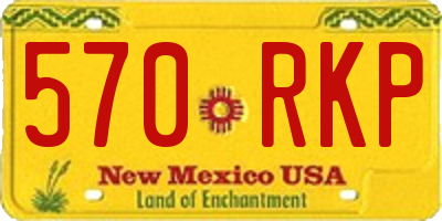 NM license plate 570RKP
