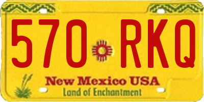 NM license plate 570RKQ