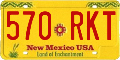 NM license plate 570RKT