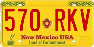 NM license plate 570RKV