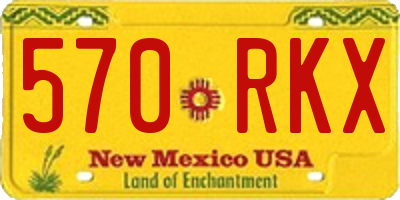 NM license plate 570RKX