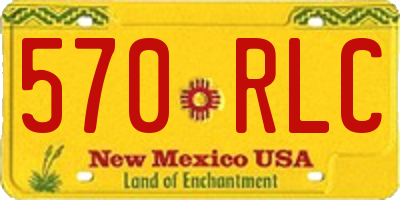 NM license plate 570RLC
