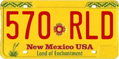 NM license plate 570RLD