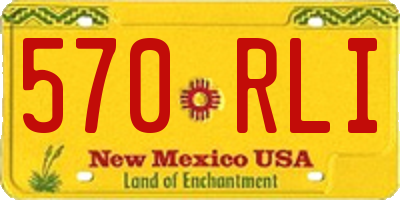 NM license plate 570RLI