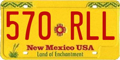 NM license plate 570RLL
