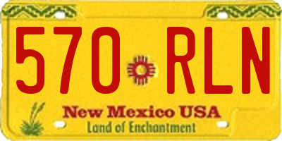 NM license plate 570RLN