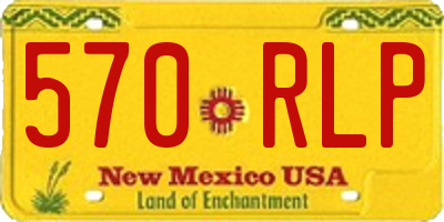 NM license plate 570RLP