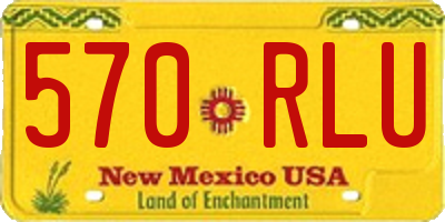 NM license plate 570RLU