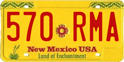 NM license plate 570RMA