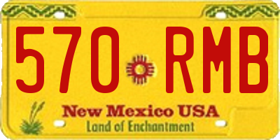 NM license plate 570RMB