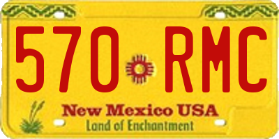 NM license plate 570RMC